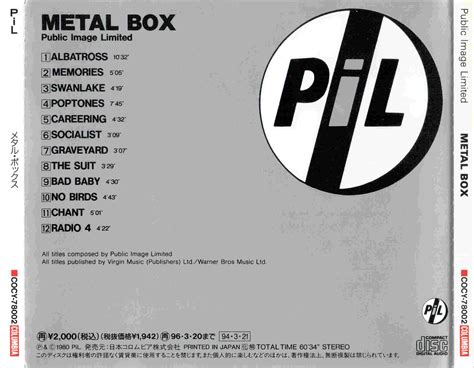 public image limited metal box blogspot|public image ltd second edition.